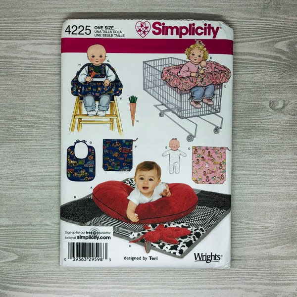 Simplicity 4225 Wrights Sewing Pattern for Babies Playtime, Mealtime, and Shopping Accessories