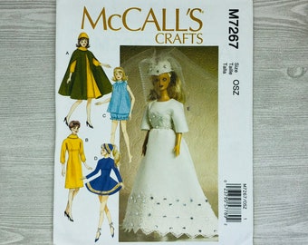 McCall’s Crafts M7267 Sewing Pattern for 11 1/2" Fashion Dolls Clothes