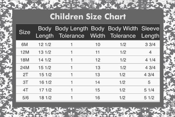 As U Wish Size Chart