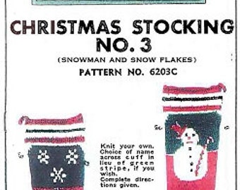 Grace Ennis Christmas Stocking #3 PATTERN Only