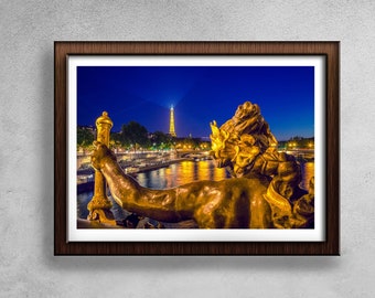 Pont Alexandre Photograph, Paris Decor, Large Wall Art, Parisian Architecture Print, Fine Art Photography, Bridge