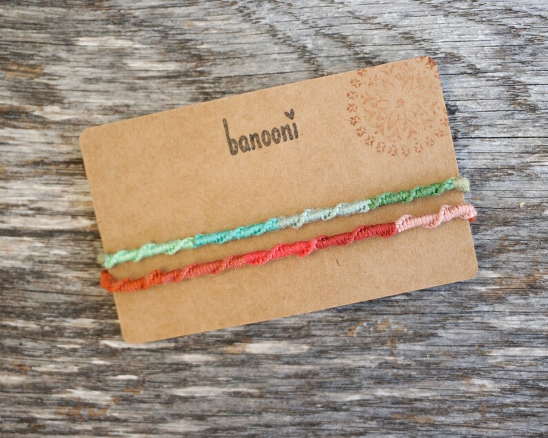 Ankle string Couple anklets Matching anklets Everyday anklet for him /& her Friendship anklet set Threaded anklet Woven anklet