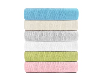 Dan River 24 Piece Popcorn Cotton Bath Towel Set