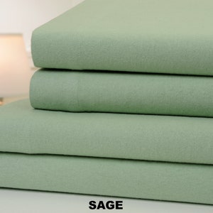 Bibb Home Extra Soft Deep Pocket Solid Flannel Sheet Set 6 Colors - Etsy