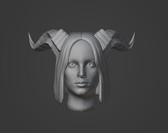 Cuernos de draenei para cosplay / Cuernos de dragón / Cuernos de fantasía / Plantilla de impresión 3D (archivo STL) | Descarga digital | Cuerno 1