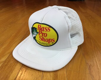 white bass pro shop hat