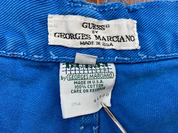 Vintage Guess Jeans shorts 90s guess shorts blue … - image 3