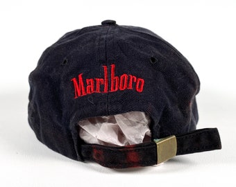 Vintage Marlboro Hat Strapback Black 