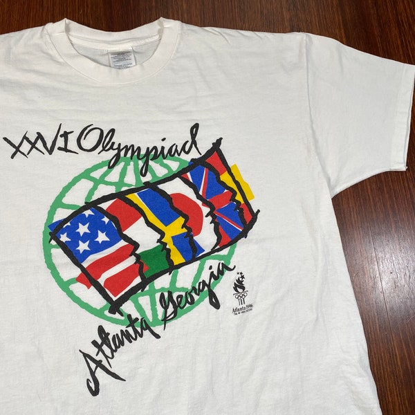 Vintage 1996 Atlanta Olympics tshirt 90s atlanta georgia tshirt 1996 olympics tshirt XXVI Olympiad tshirt atlanta 1996 tshirt made in usa