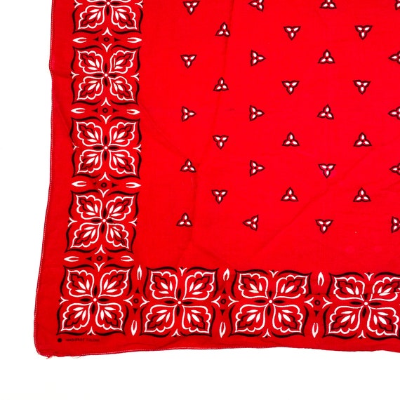 Vintage Washfast Bandana 80s red bandana vintage … - image 3