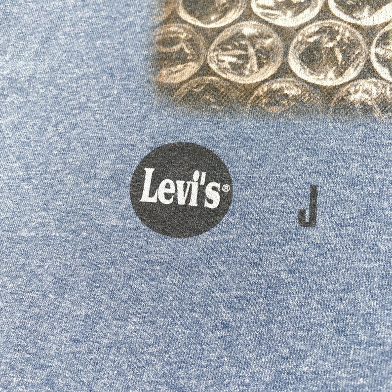 Vintage Levis shirt 90s levis tshirt levis strauss shirt levis inter act levis interact shirt made in usa levis tee blue heather 90s levis image 3