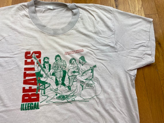 Vintage The Beatles Illegal shirt 80s beatles tshi