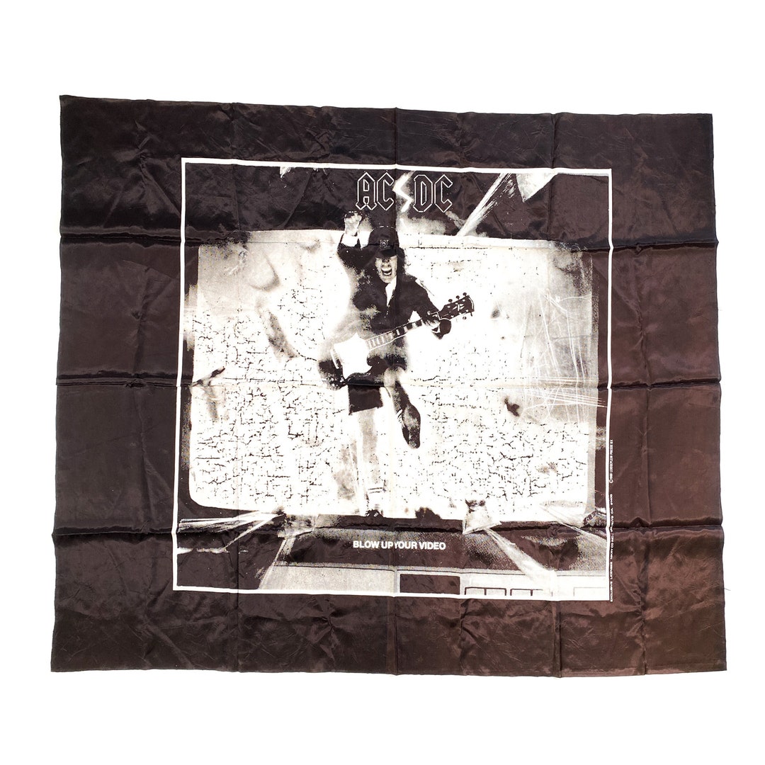 Vintage ACDC Tapestry 80s Acdc Flag Acdc Band Tapestry 80s Band Flag ...