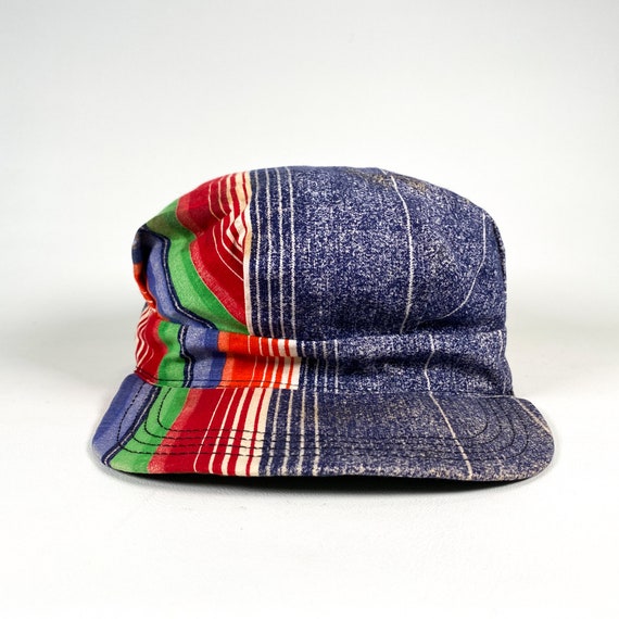 Vintage Striped Conductor Hat 90s 