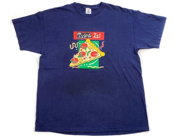 Vintage Pizza Hut tshirt 90s pizza hut shirt tried it loved it pepsi shirt pepsi sponsor pizza restaurant makin it great vintage pizza shirt