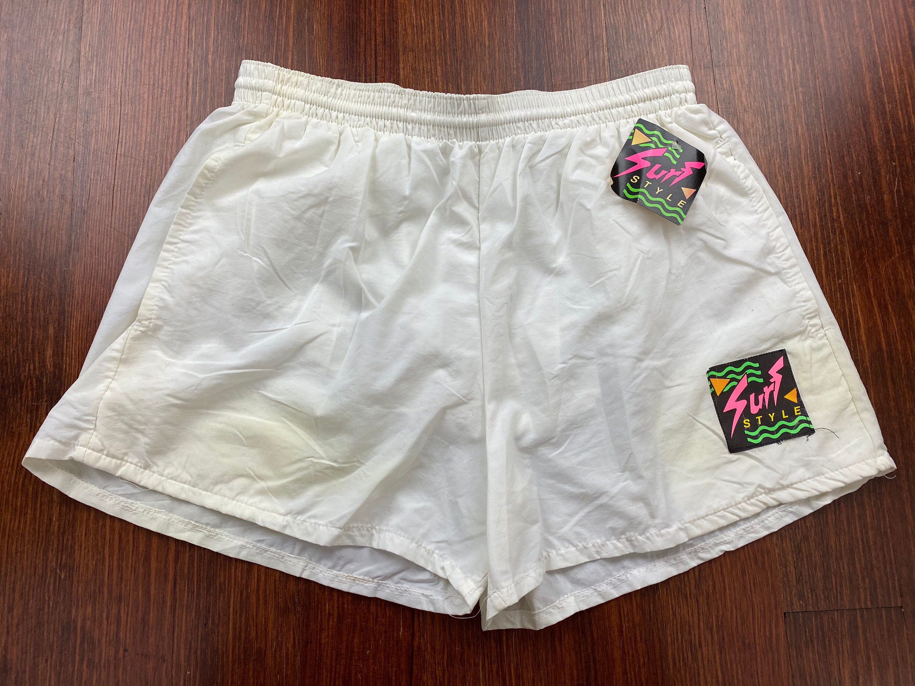 Vintage Surf Style Shorts 90s Surf Style Swim Trunks Surf Etsy