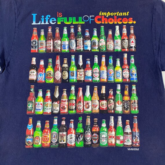 Vintage Beer Shirt 90s beer tshirt beer choices s… - image 7