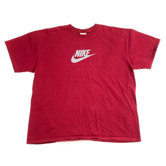 Vintage Nike shirt 90s nike tshirt red nike shirt… - image 1