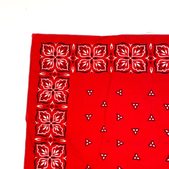 Vintage Washfast Bandana 80s red bandana vintage … - image 7