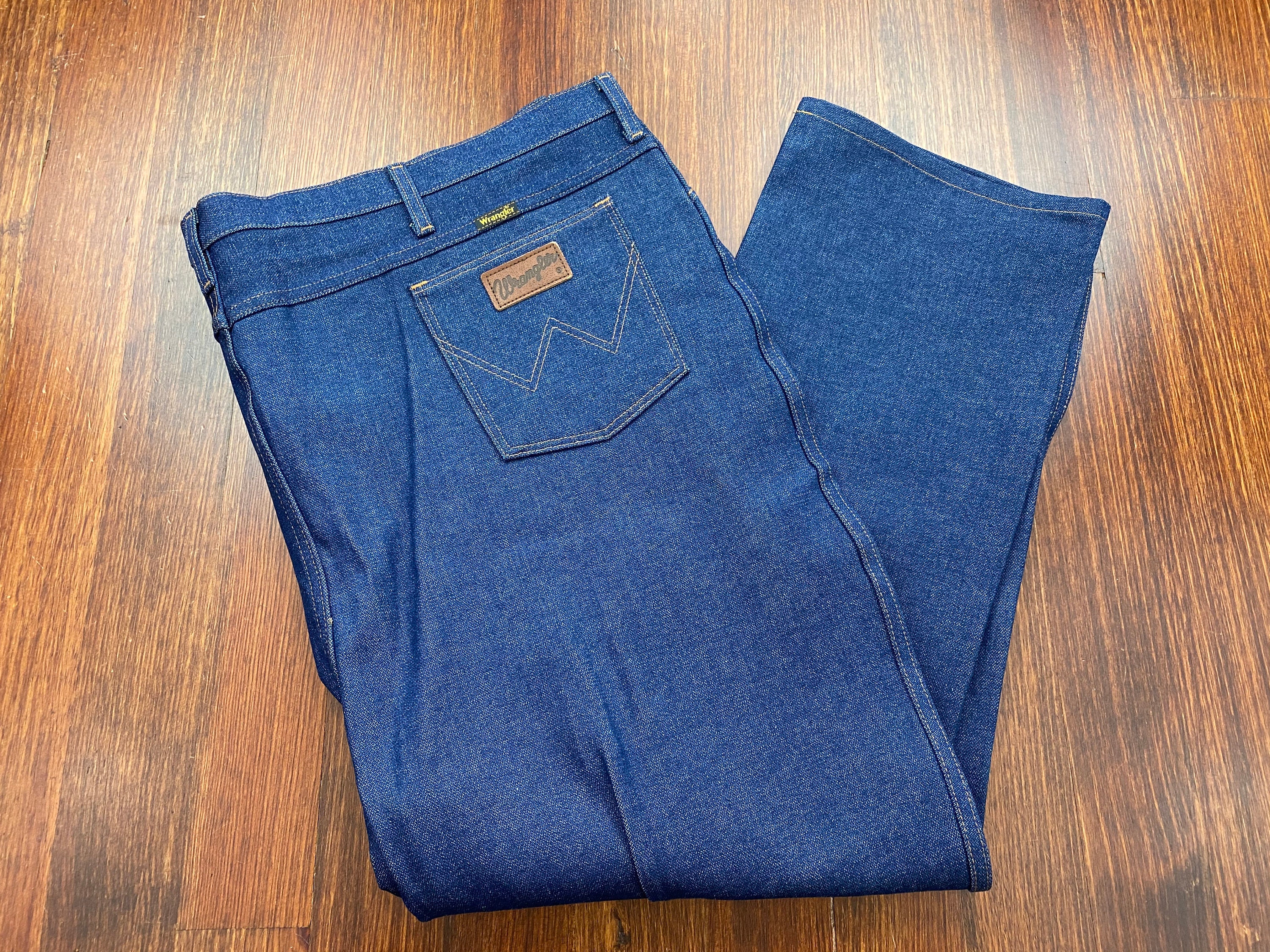 Vintage Wrangler Jeans 80s Wrangler Denim 52 Waist Denim Big - Etsy