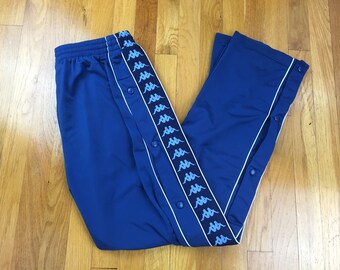 Vintage Kappa pants 90s kappa sweatpants kappa track pants naked woman pants vintage streetwear kappa brand blue button pants synch waist