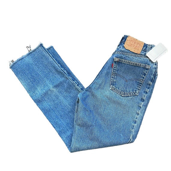 Vintage 1986 Women's Levis 505XX Raw Hem Denim Jea