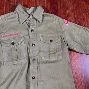 Vintage Boy Scout Shirt 60s Boy Scouts Uniform Boy Scouts Top Piedmont ...