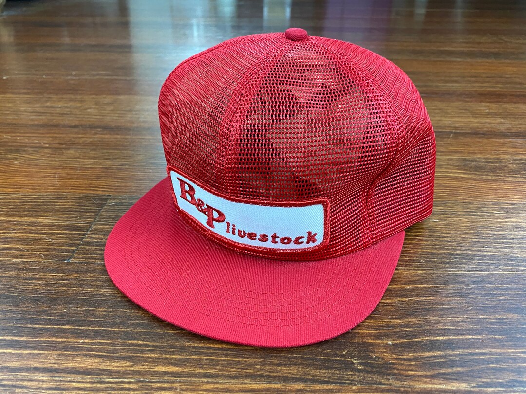 Vintage Livestock Trucker Hat 80s Made in Usa Trucker Hat All Mesh Trucker Hat K Brand Trucker
