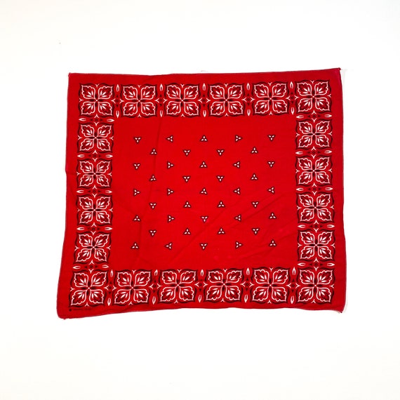 Vintage Washfast Bandana 80s red bandana vintage … - image 2