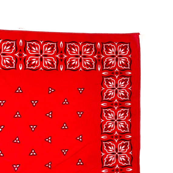 Vintage Washfast Bandana 80s red bandana vintage … - image 8