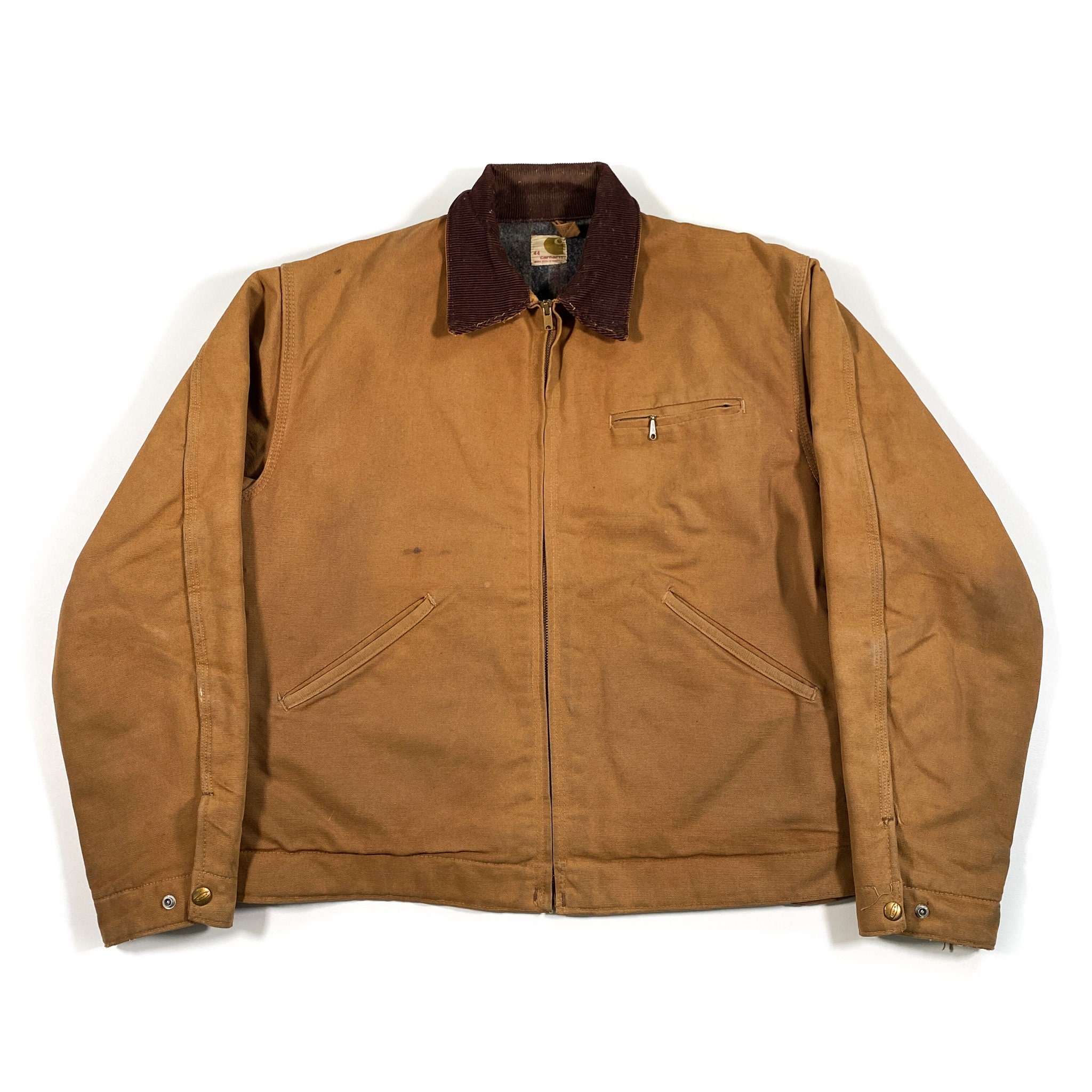 Vintage Carhartt Jacket 70s Carhartt Zip up Coat Brown - Etsy Finland