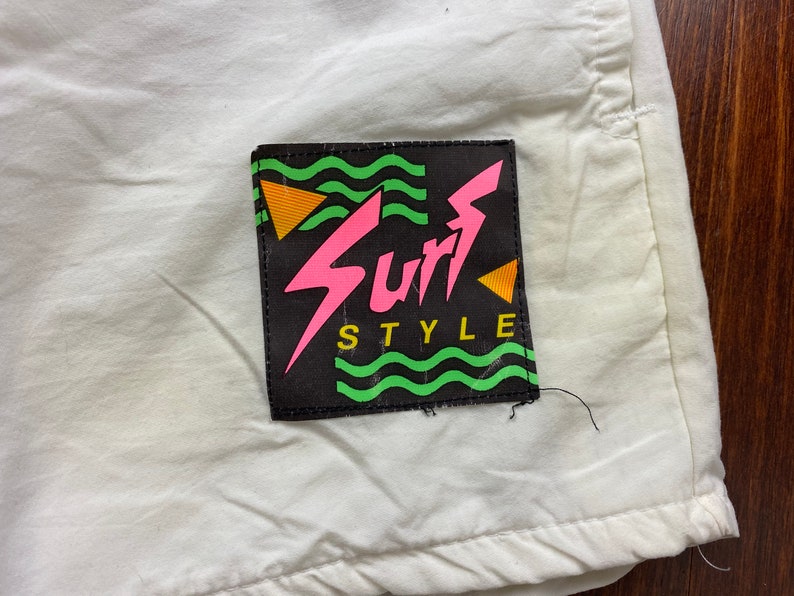 Vintage Surf Style Shorts 90s Surf Style Swim Trunks Surf Etsy
