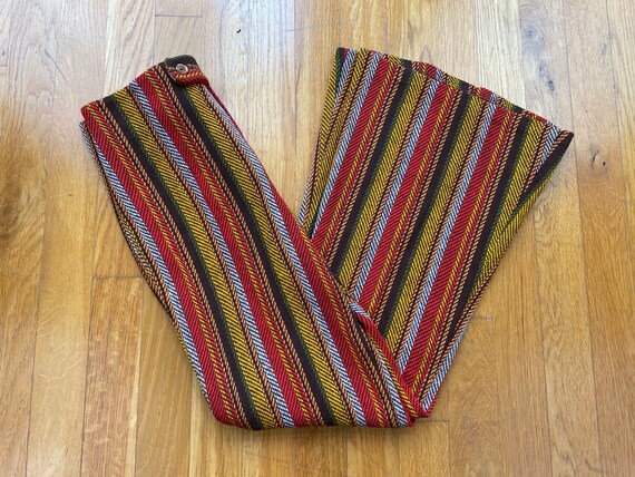 Vintage womens bell bottom pants 70s knit disco pa