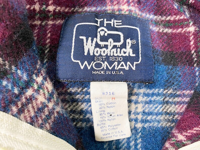 Vintage Woolrich Woman Chore jacket 80s woolrich woman jacket vintage woolrich chore coat vintage woolrich jacket made in usa woolrich coat image 4