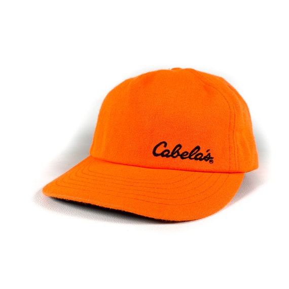 Vintage Cabelas Hat 90s Cabelas Hat Vintage Cabelas Hat Fishing Hat Vintage Fishing  Hat Safety Orange Hat Made in Usa Fisherman Hat Neon Hat 
