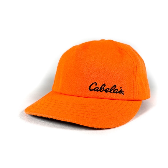 Vintage Cabelas Hat 90s Cabelas Hat Vintage Cabelas Hat Fishing Hat Vintage Fishing  Hat Safety Orange Hat Made in Usa Fisherman Hat Neon Hat 