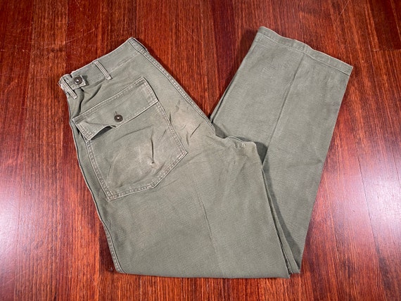 Vintage Sateen OG 107 Trousers Green military pant