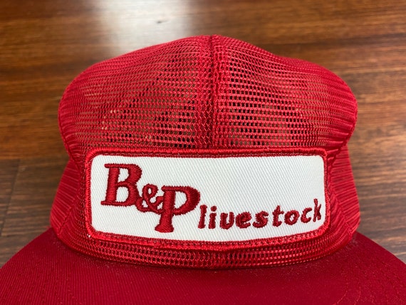 Vintage Livestock trucker hat 80s made in usa tru… - image 4