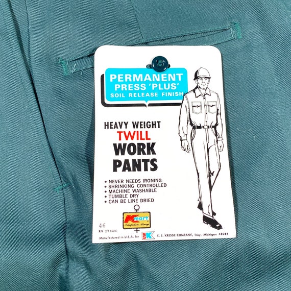 Vintage 70's K-Mart Heavy Weight Twill Work Pants - image 2