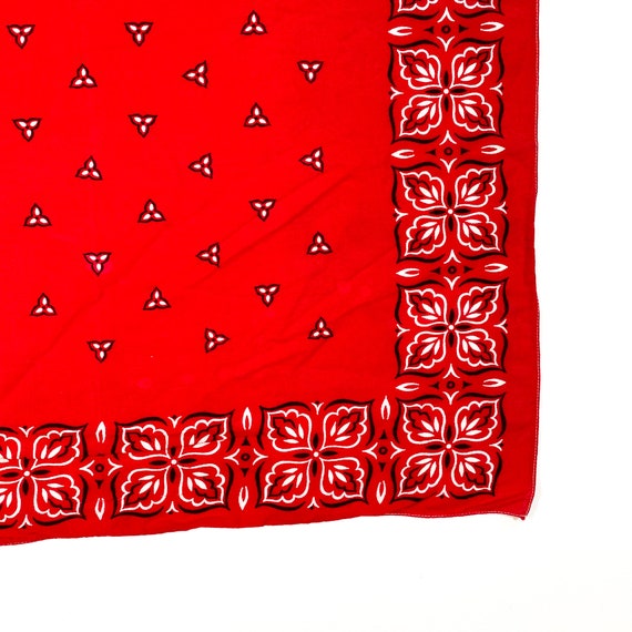 Vintage Washfast Bandana 80s red bandana vintage … - image 9