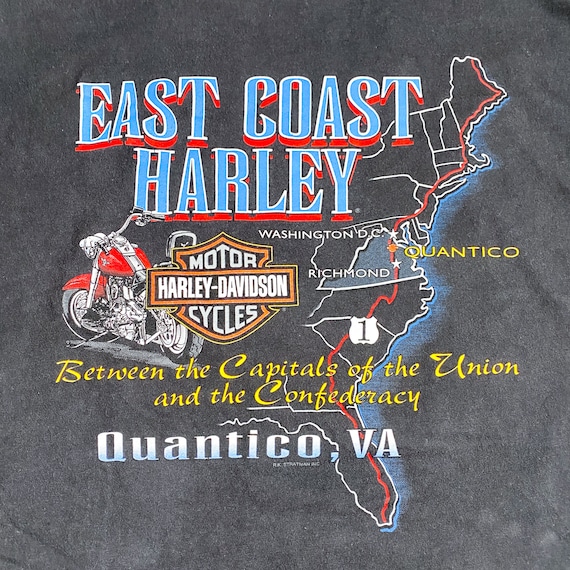 Vintage Quantico Harley Shirt 90s harley davidson… - image 8