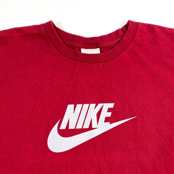 Vintage Nike shirt 90s nike tshirt red nike shirt… - image 2