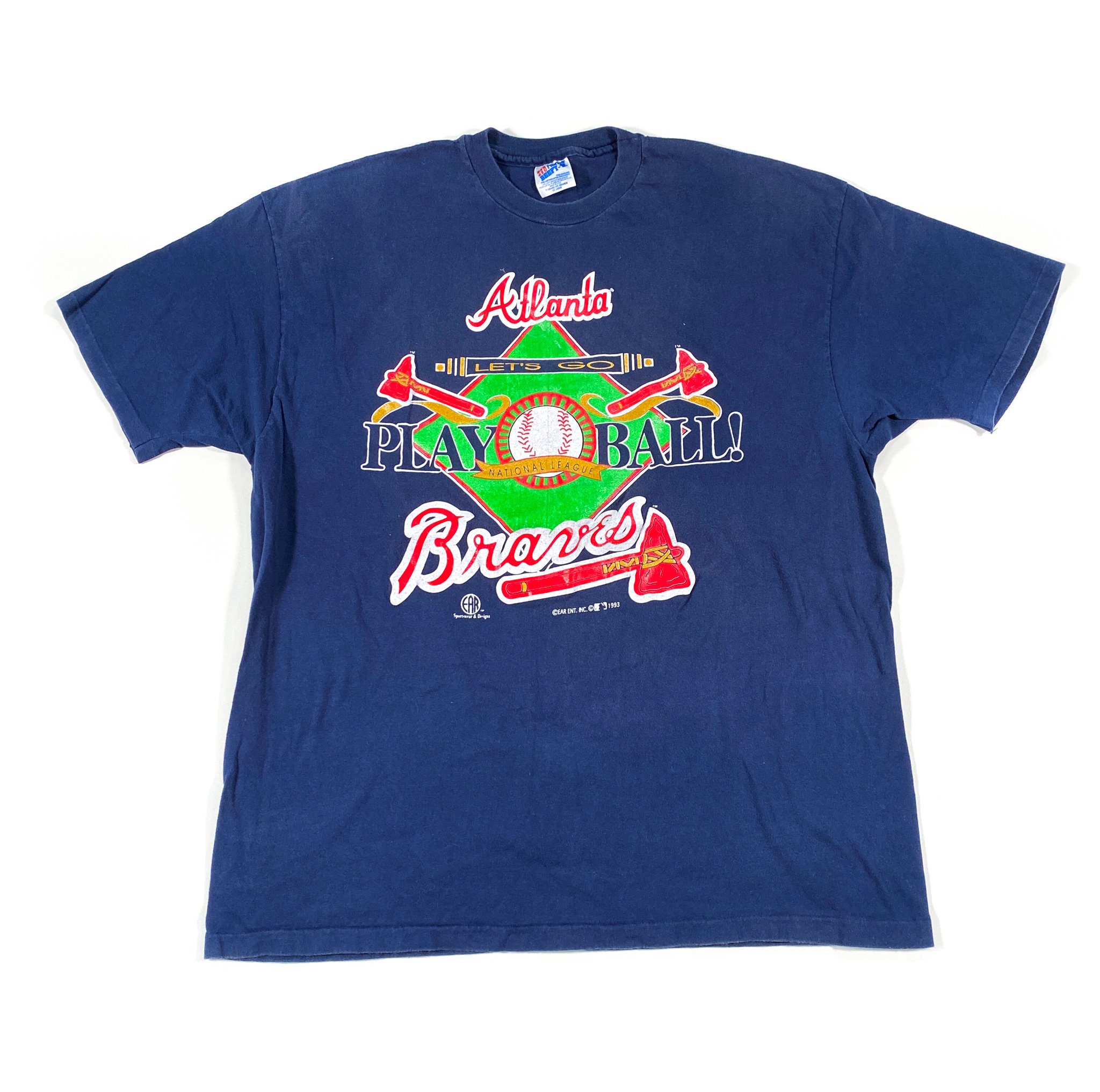 Cobblestore Vintage Atlanta Braves Shirt 90s Atlanta Braves Tshirt 1993 Atlanta Braves Baseball Tee Play Ball Shirt Lets Go Braves Vintage Braves Shirt