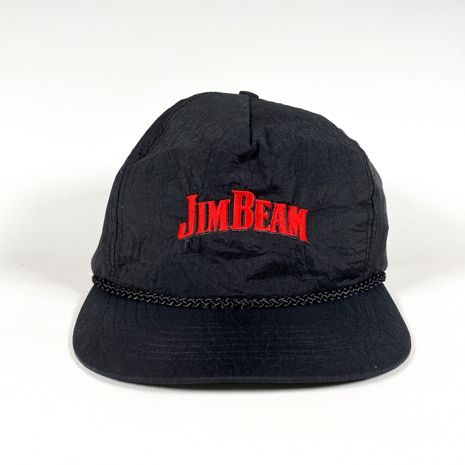 Vintage Jim Beam hat 80s Jim Beam hat jim beam black hat black Etsy