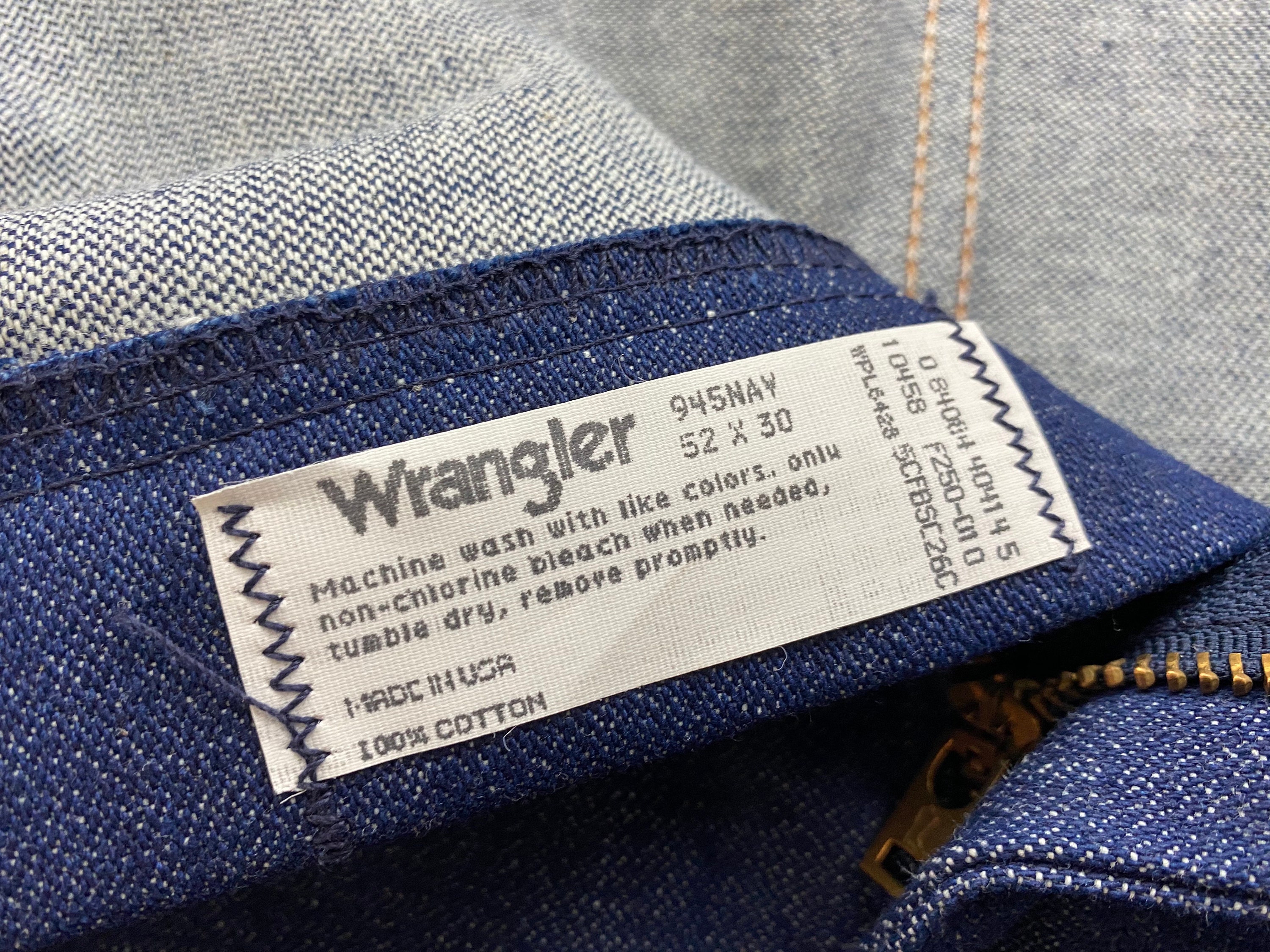 Vintage Wrangler Jeans 80s Wrangler Denim 52 Waist Denim Big and