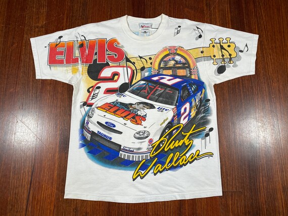 Vintage Elvis Rusty Wallace shirt 1998 elvis presl
