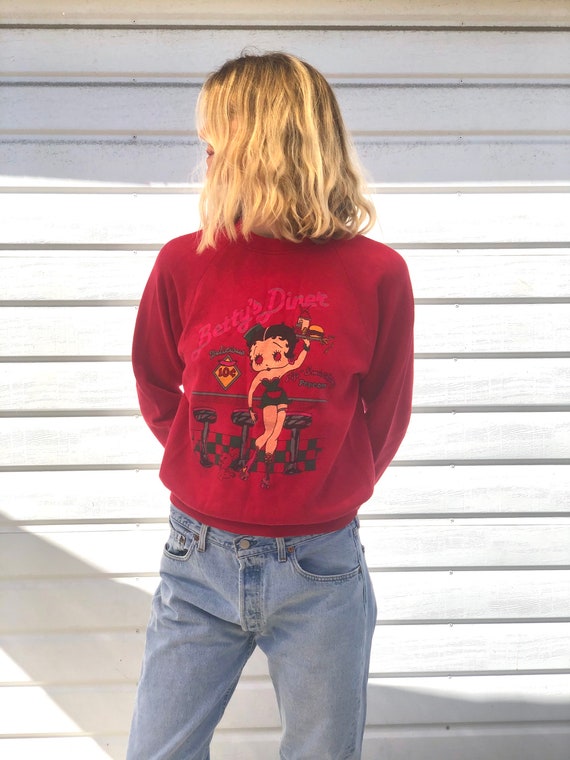 Vintage Betty Boop Betty’s Diner Sweatshirt,Vintag