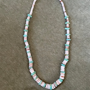 Vintage Santo Domingo Pueblo Heishi and Turquoise nugget necklace, Heishi and Turquoise necklace, Vintage Santo Domingo jewelry