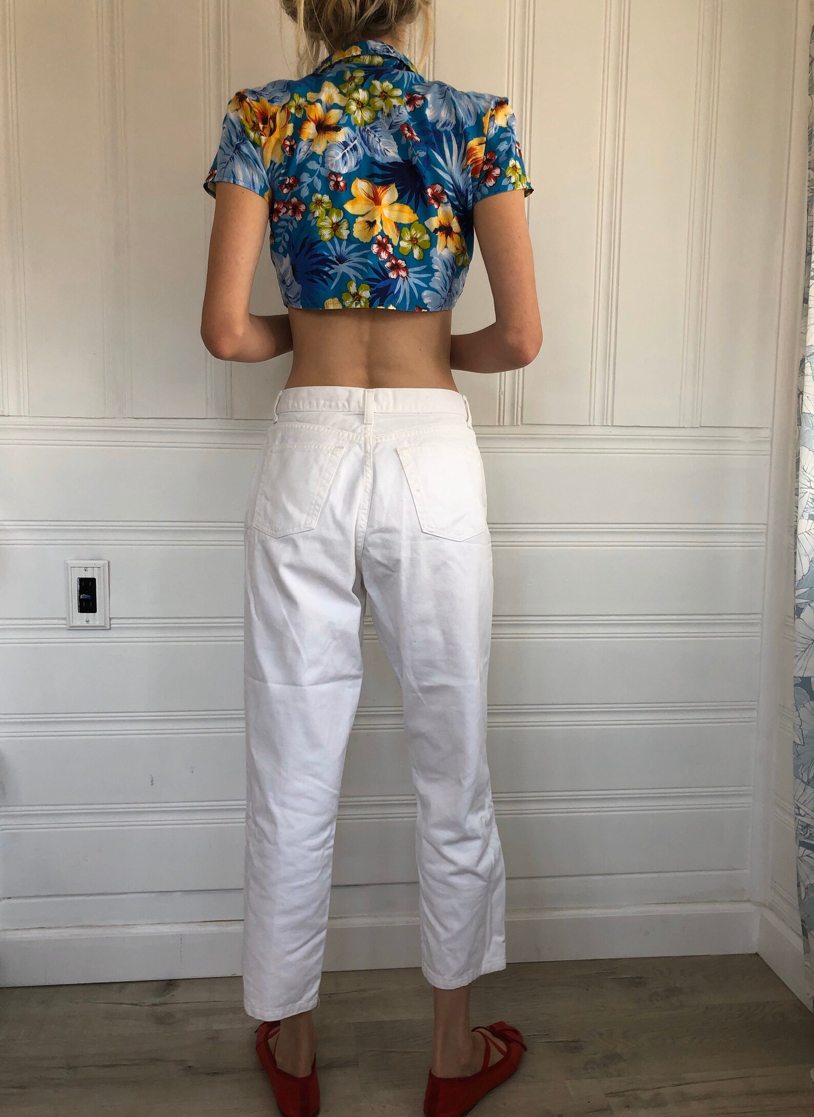 Gap 90s 1990s White High Waisted Classic Jeans 30 | Etsy