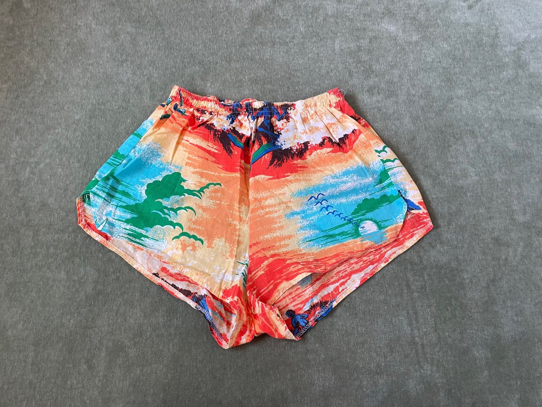 Vintage Royal Hawaiian Print Shorts 60s70s Luau Style, XS Etsy